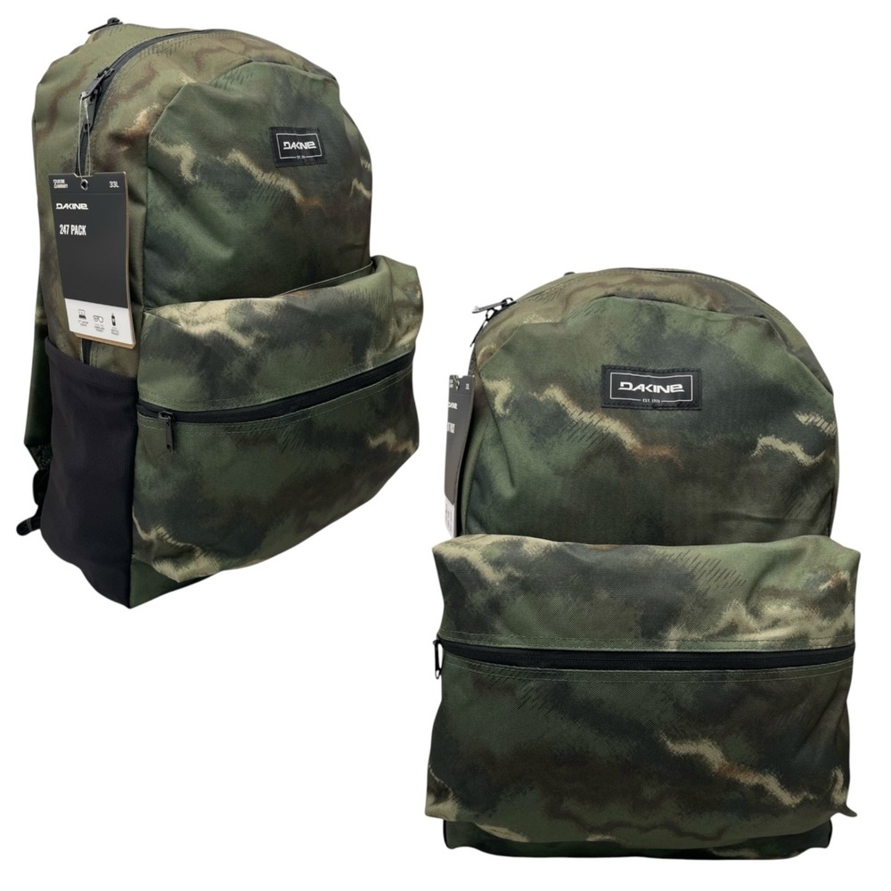 Dakine Men's 247 Pack 33L Backpack Olive Ashcroft Camo Print Size 19x13x11.5"